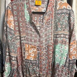 Ruby Rd. Multicolor Patterned Blouse